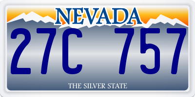 NV license plate 27C757