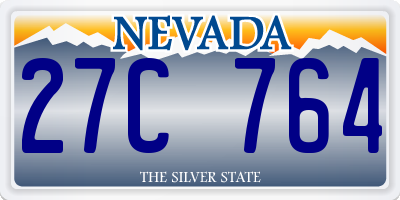 NV license plate 27C764