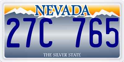 NV license plate 27C765