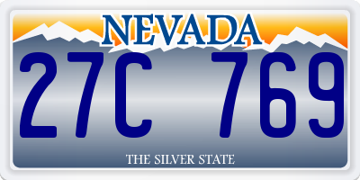 NV license plate 27C769