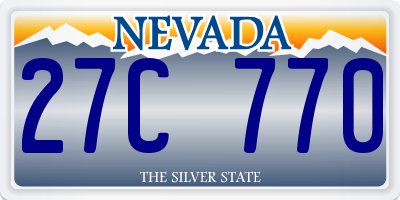 NV license plate 27C770