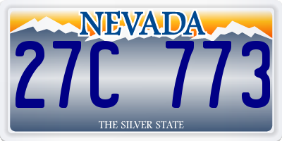 NV license plate 27C773