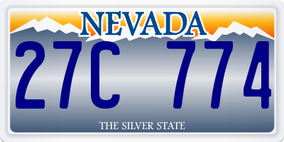 NV license plate 27C774