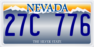 NV license plate 27C776