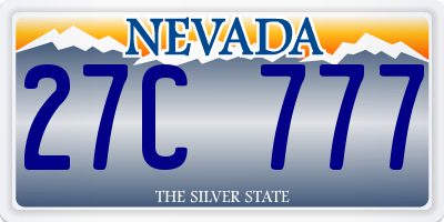 NV license plate 27C777