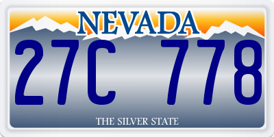 NV license plate 27C778