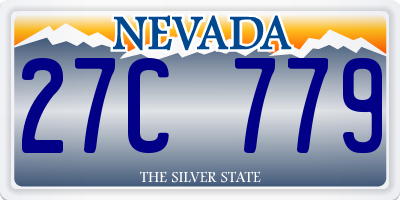 NV license plate 27C779