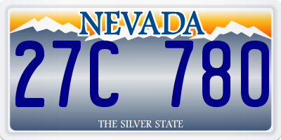 NV license plate 27C780