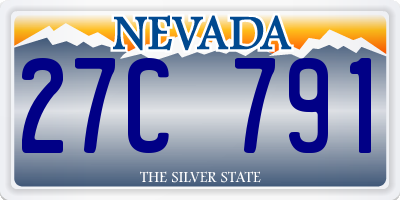 NV license plate 27C791