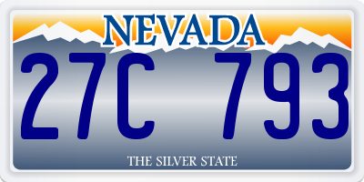 NV license plate 27C793