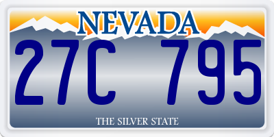 NV license plate 27C795