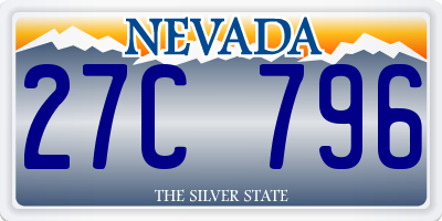 NV license plate 27C796