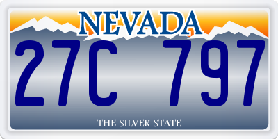 NV license plate 27C797