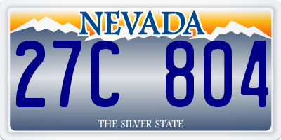 NV license plate 27C804