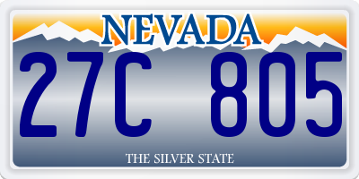 NV license plate 27C805