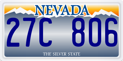 NV license plate 27C806