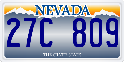 NV license plate 27C809