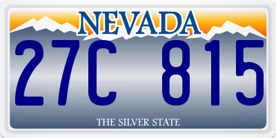 NV license plate 27C815