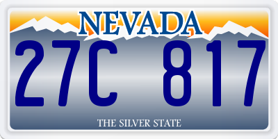 NV license plate 27C817