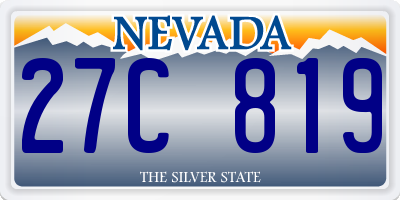 NV license plate 27C819