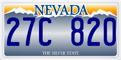 NV license plate 27C820