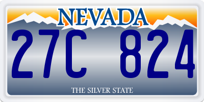 NV license plate 27C824