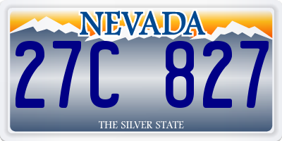 NV license plate 27C827