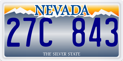 NV license plate 27C843
