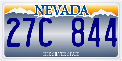 NV license plate 27C844