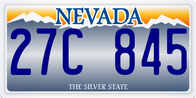 NV license plate 27C845