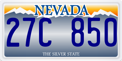 NV license plate 27C850