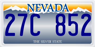 NV license plate 27C852
