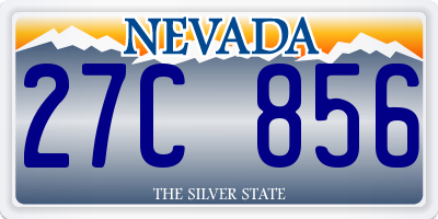 NV license plate 27C856