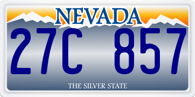 NV license plate 27C857