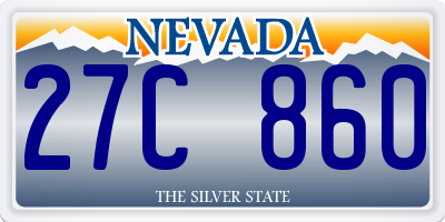 NV license plate 27C860