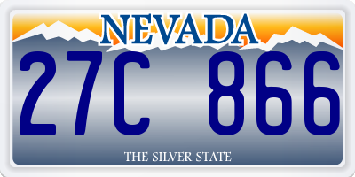 NV license plate 27C866