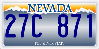 NV license plate 27C871