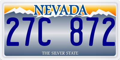 NV license plate 27C872