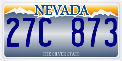 NV license plate 27C873