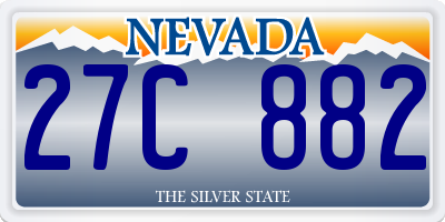NV license plate 27C882