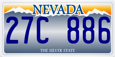 NV license plate 27C886