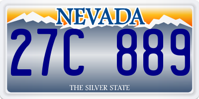 NV license plate 27C889