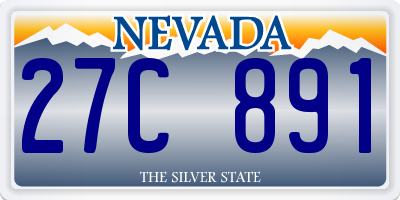 NV license plate 27C891