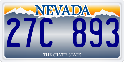 NV license plate 27C893