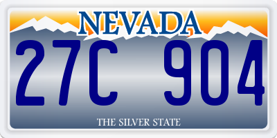 NV license plate 27C904