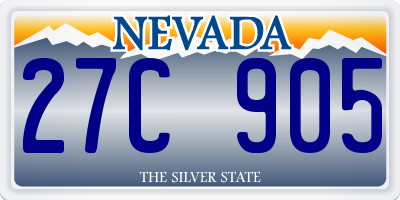 NV license plate 27C905