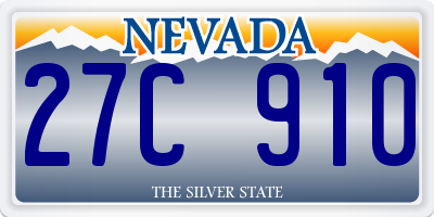 NV license plate 27C910