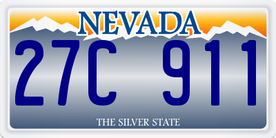 NV license plate 27C911