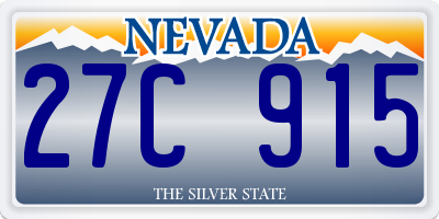 NV license plate 27C915