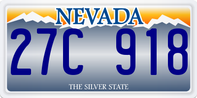 NV license plate 27C918